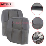 Driver & Passenger Lean Back Cloth Seat Cover Gray For 2005 2006 Nissan Frontier