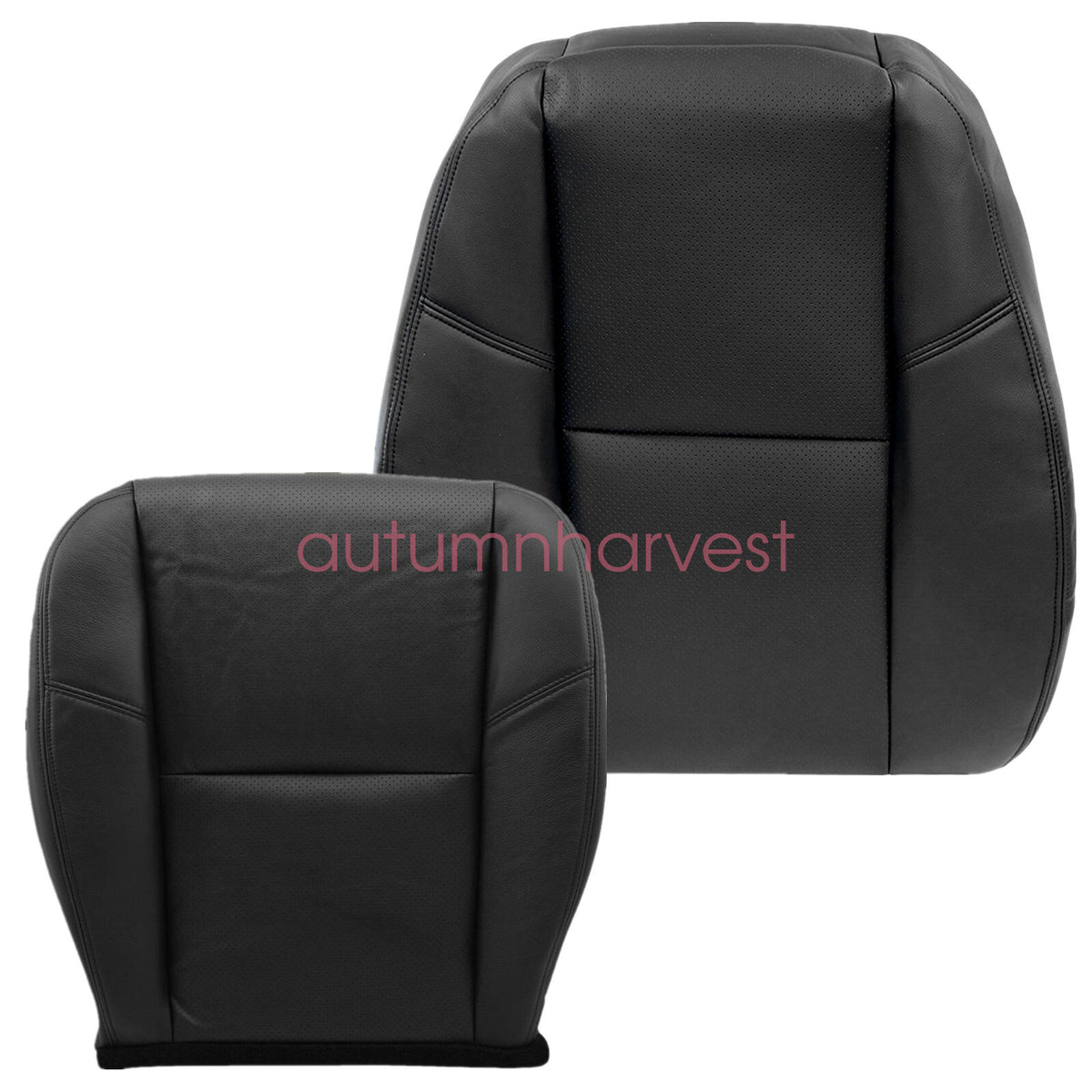 Fits 2007-2014 Cadillac Escalade Leather Seat Cover Black Driver Bottom & Top