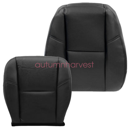 Fits 2007-2014 Cadillac Escalade Leather Seat Cover Black Driver Bottom & Top