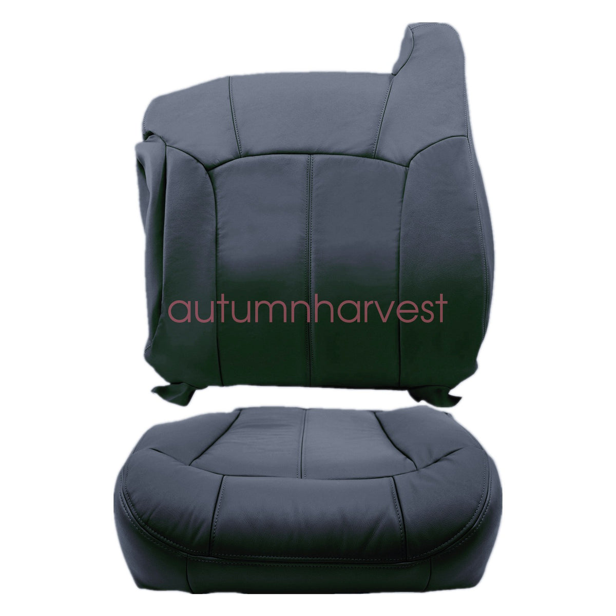 For 1999 2000 2001 2002 Chevy Silverado Driver Bottom & Top Seat Cover Dark Gray
