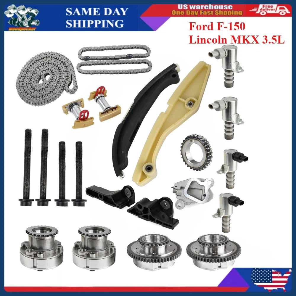 Timing Chain Kit With VVT Cam Phasers for Ford Expedition 15-17 Lincoln Mkx