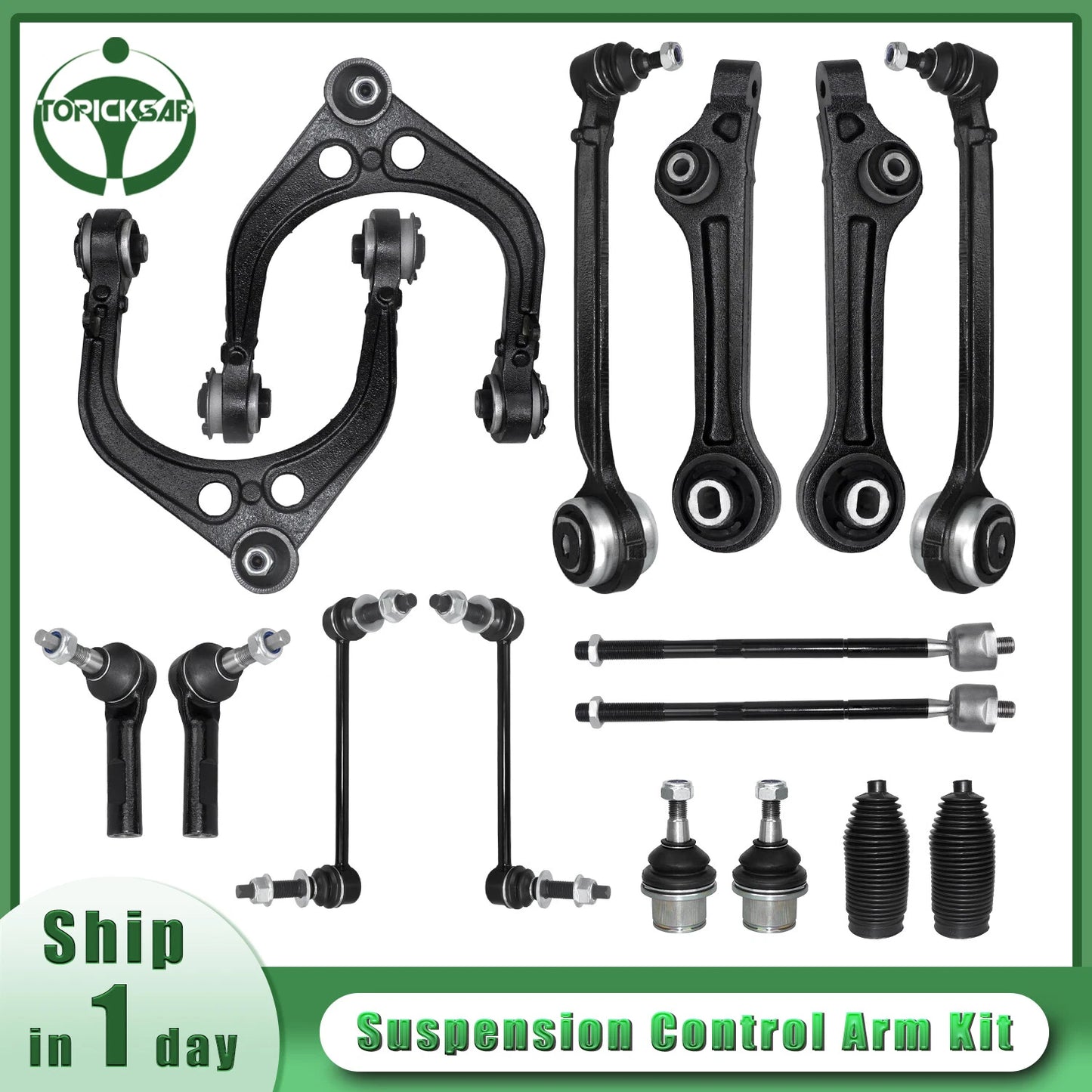 16Pcs Suspension Control Arm Tie Rod Fit Dodge Challenger Charger 2011-2019