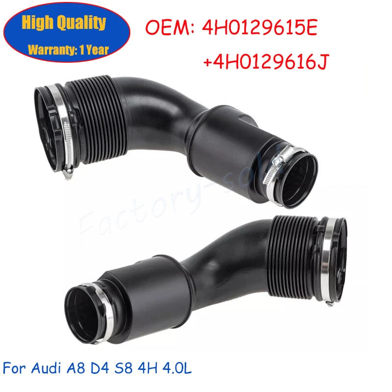 Right Left Side Engine Air Intake Hose 4H0129616J For Audi A8 D4 S8 Quattro 4.0T