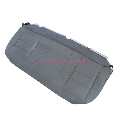 For 2002-2007 Ford F250 F350 XLT Rear Bench Bottom & Top Leather Seat Cover Gray