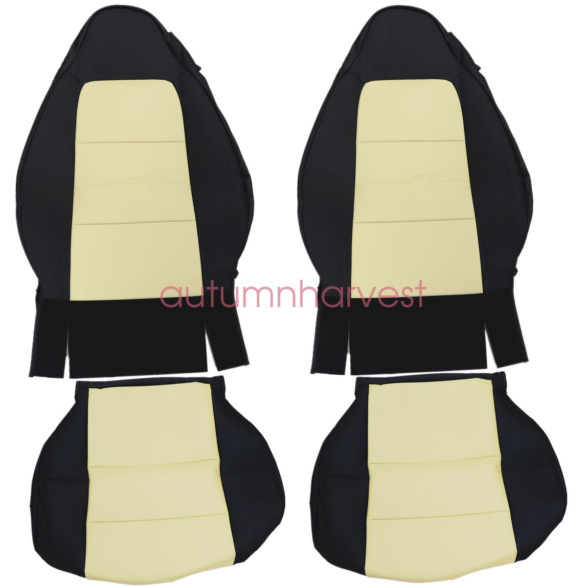For BMW Z3 1996-2002 BLACK/BEIGE Driver & Passenger Seat Covers Full Surround
