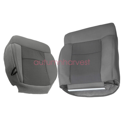 Fits 2004-2008 Ford F150 XLT Passenger Bottom & Top Cloth Seat Cover Flint Gray