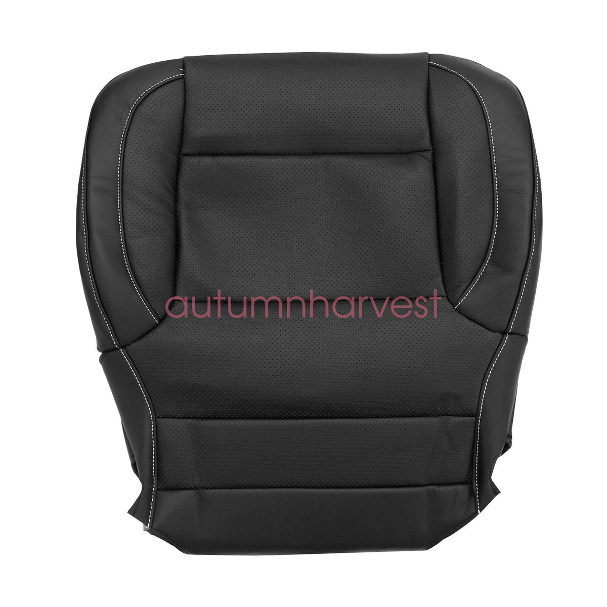 For 2014-2019 Chevy Silverado 1500 Driver Bottom & Top Leather Seat Cover Black