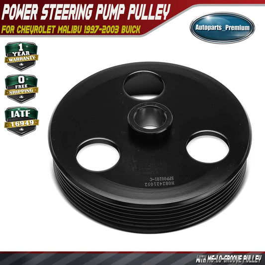 Power Steering Pump Pulley FIT Oldsmobile Pontiac Chevrolet Buick V6 3.1L 3.4L