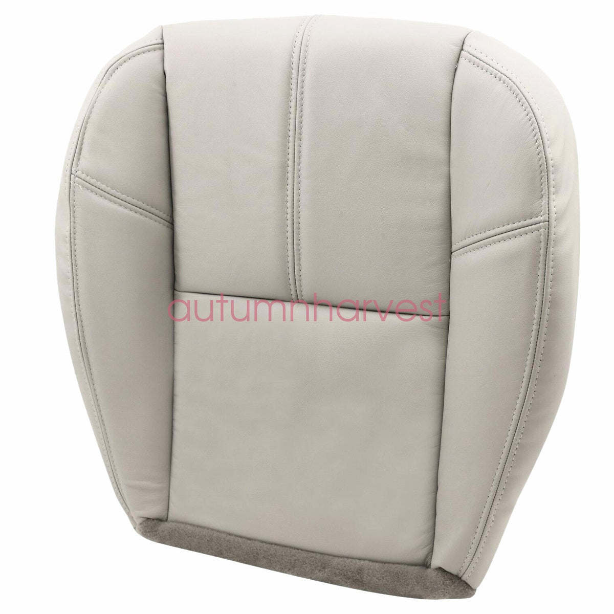 For 2007-2014 Silverado Sierra Yukon Leather Bottom-Back Top Seat Cover Gray 833