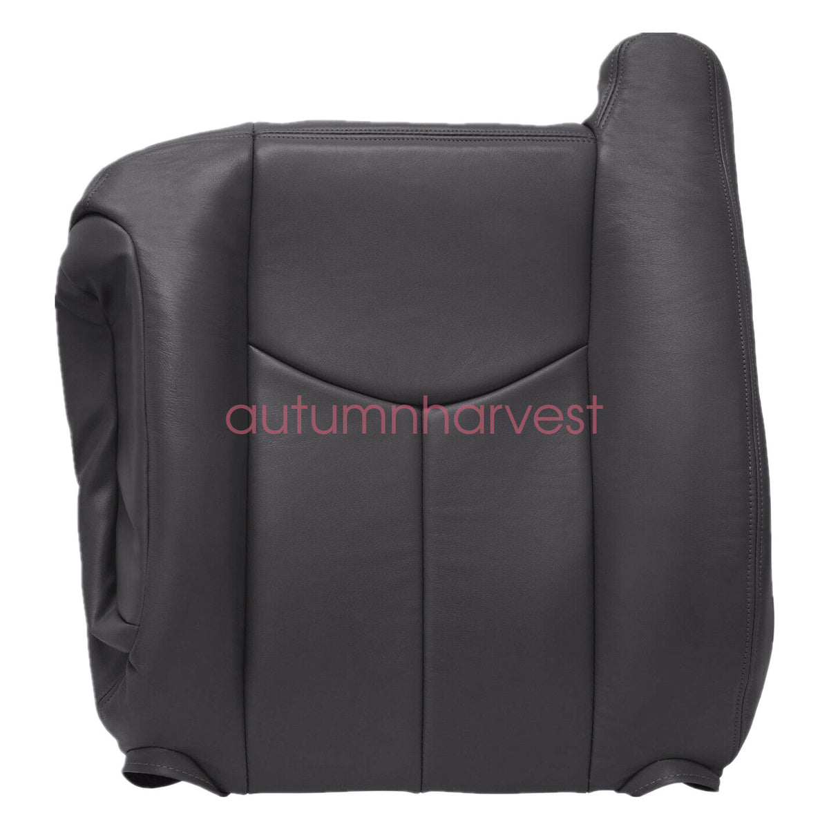 For 2003-2006 Chevy Silverado Leather Seat Cover Dark Gray Driver Bottom-Top