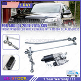 New Front Windshield Wiper Linkage w/ Motor For Audi Q7 2007-2015 SUV 4L1955023C