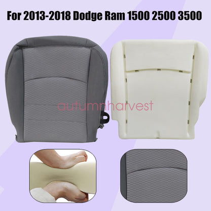 Fits 2013-2018 Dodge Ram 1500 2500 3500 Driver Bottom Seat Cover & Foam Cushion