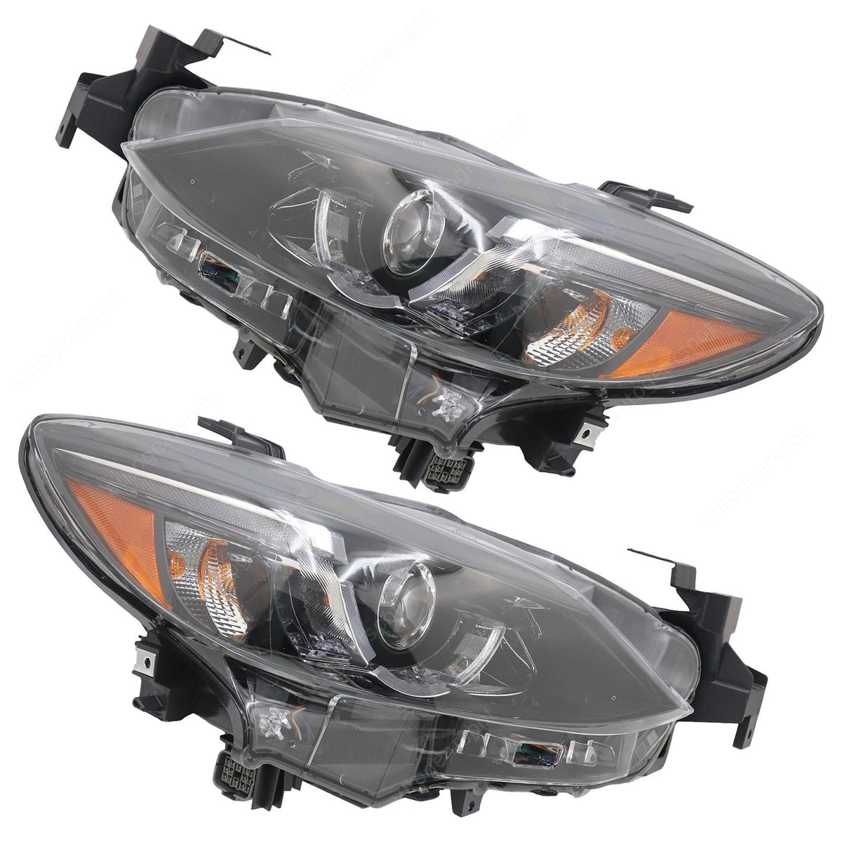Pair LED Headlights For Mazda 6 2016-2017 Headlamp Front w/AFS Left+Right Side