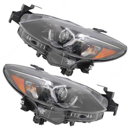 Pair LED Headlights For Mazda 6 2016-2017 Headlamp Front w/AFS Left+Right Side