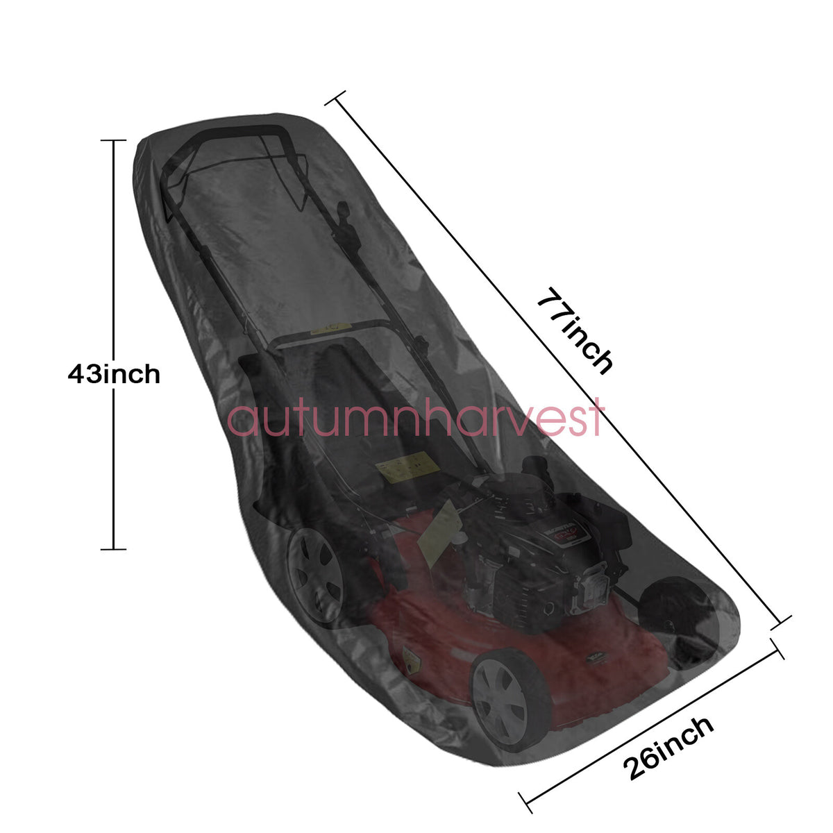 Lawn Mower Cover All Weather Protection Heavy Duty Push Mower for Universal Fit