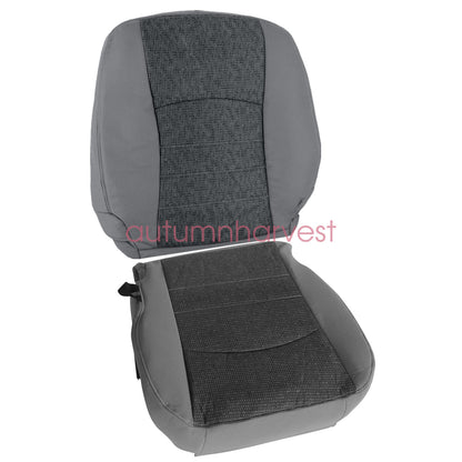 2013-18 For Dodge Ram 1500 2500 3500 SLT Driver Bottom-Top Cloth Seat Cover Gray