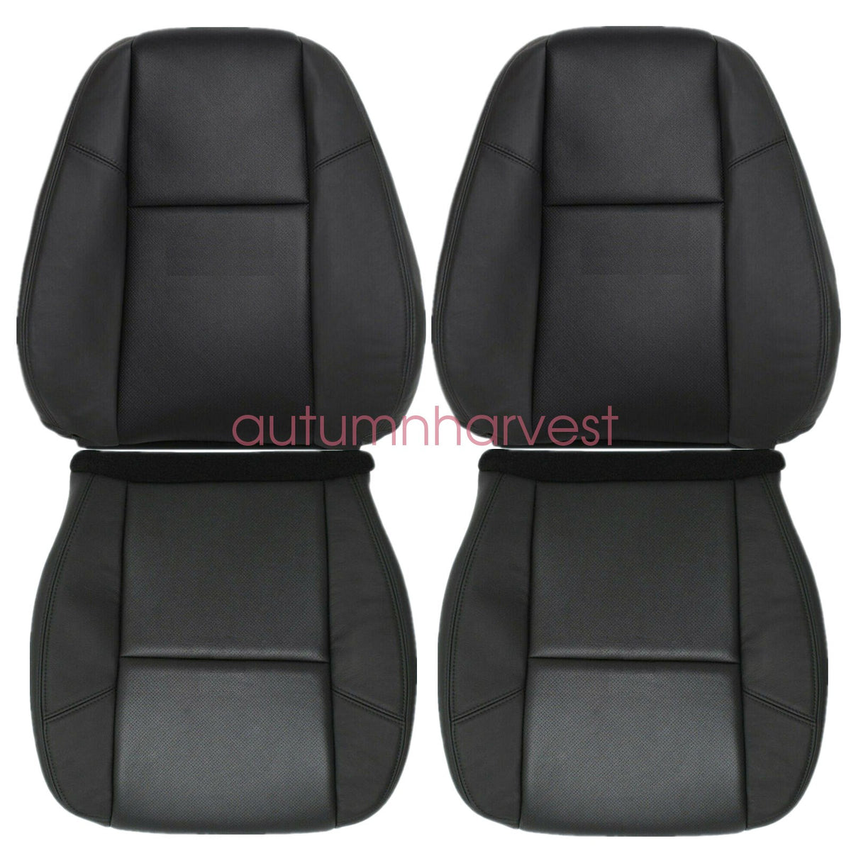 Fits 2007-2014 Cadillac Escalade Leather Seat Cover Black Both Side Bottom & Top