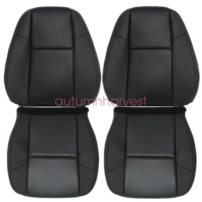 Fits 2007-2014 Cadillac Escalade Leather Seat Cover Black Both Side Bottom & Top