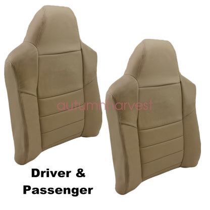 2002 2003 For Ford F250 F350 SD Lariat XLT Driver & Passenger Top Seat Cover Tan