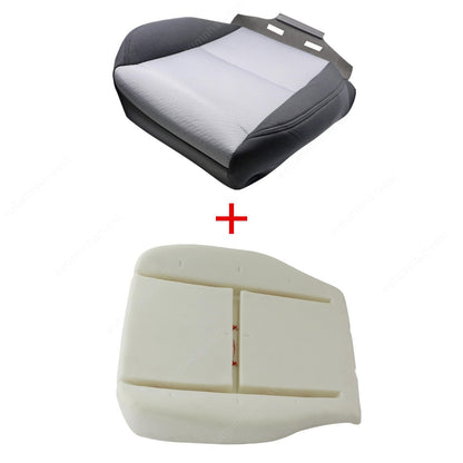 Driver Bottom Cloth Seat Cover Gray & Foam 2PCS For 2007-14 GMC Sierra Yukon WT
