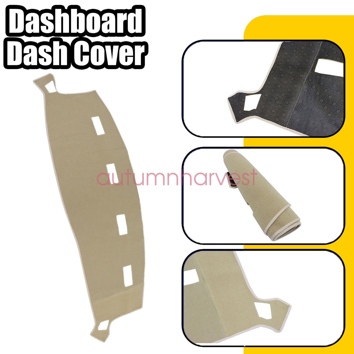 Dash Cover Mat Dashmat Carpet Poly For 2002-2005 Dodge RAM 1500 3500 Waterproof