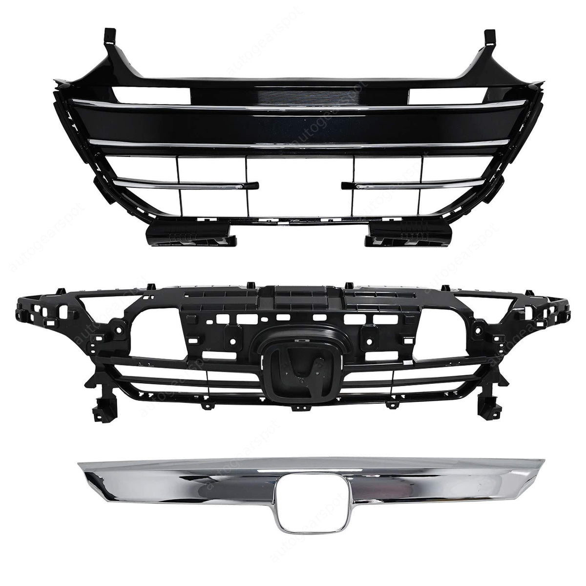New Front Bumper Grille Cover Factory Style For 2021-2022 Honda Accord 3PCS