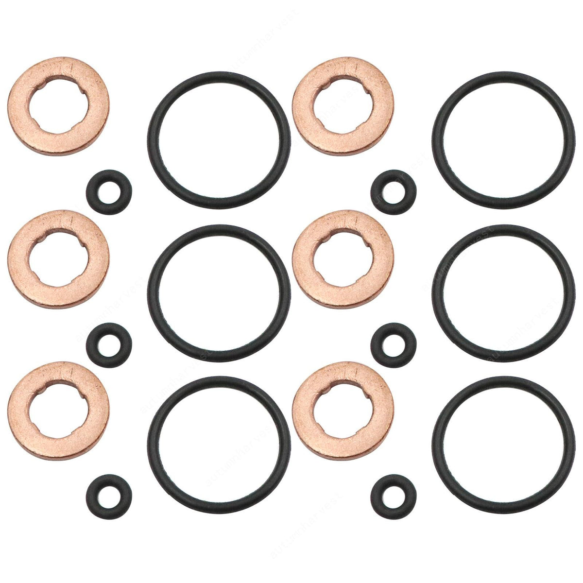 6PCS Injector Nozzle Seal Rings Kit Fit For AUDI A5 B8 VW TOUAREG 05A130519