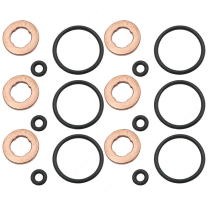 6PCS Injector Nozzle Seal Rings Kit Fit For AUDI A5 B8 VW TOUAREG 05A130519