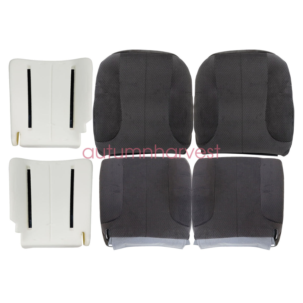 For 2002-2005 Dodge Ram 1500 2500 3500 Front Seat Cover Gray & Foam Cushion