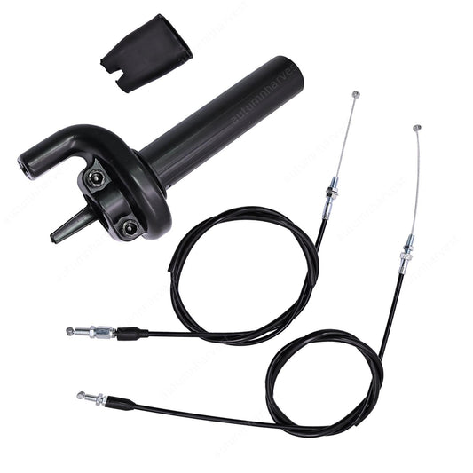 Throttle Cable w/ Twist Throttle Accelerator Grip Fits Honda CRF150R CRF250R BLK