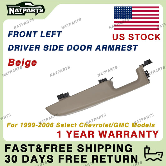1X Front Left Side Door Armrest Handle For 1999-2006 Select Chevrolet/GMC Models