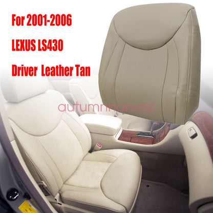 New Driver Back Perforated Leather Cover Tan For Lexus LS430 2001-2006