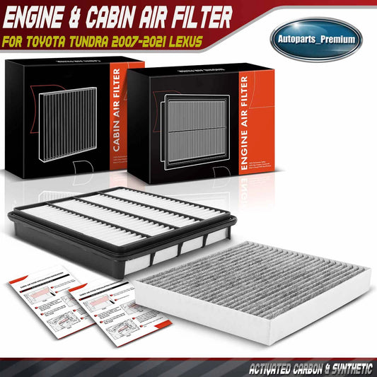 Fits Toyota Tundra Lexus LX570 Engine & Activated Carbon Cabin Air Filter