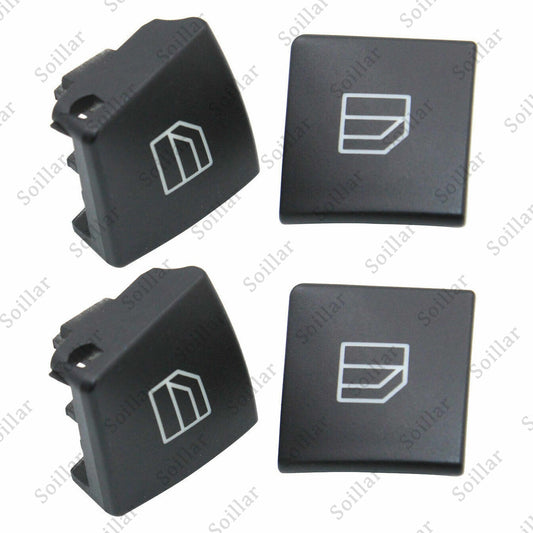 4pcs Driver Window Switch Button Cap for Mercedes-Benz W204 C-Class W212 X156
