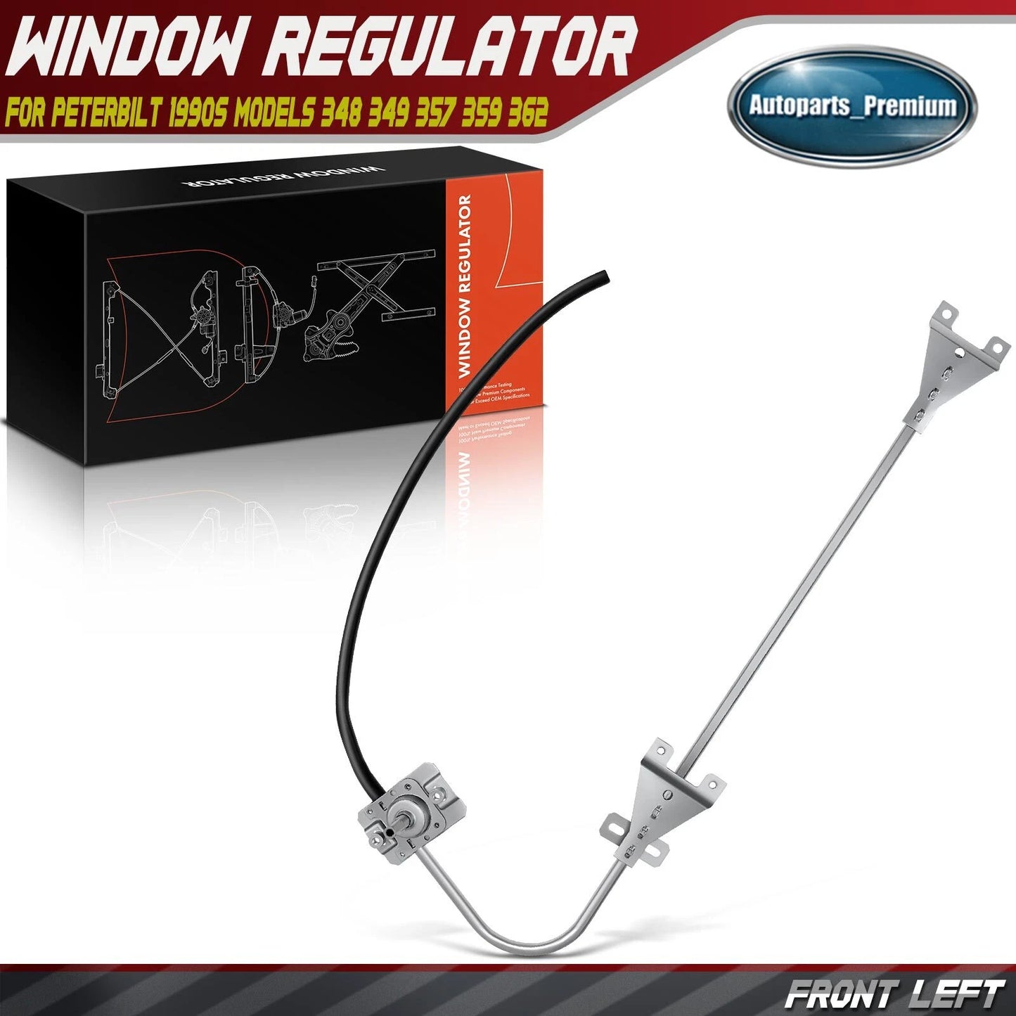 Manual Window Regulator Front LH for Peterbilt 348 349 357 359 362 378 379 385