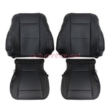 Fits 2015-2017 Ford F150 Lariat Driver & Passenger Bottom & Top Seat Cover Black