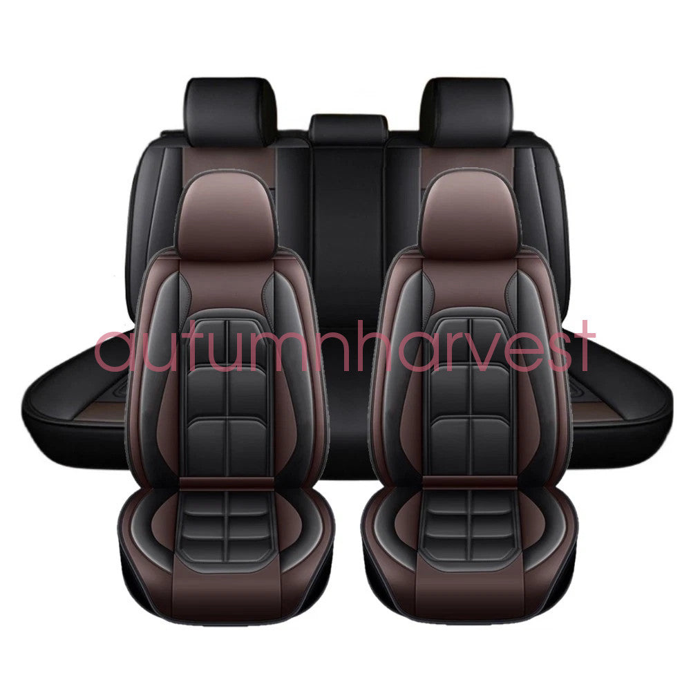 Fits 2009-2021 Dodge Ram 1500 Car Seat Cover 5 Seats Full Set PU Leather Cushion