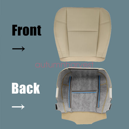 For 2007-2013 GMC Yukon Denali XL Driver & Passenger Leather AC Seat Cover Tan