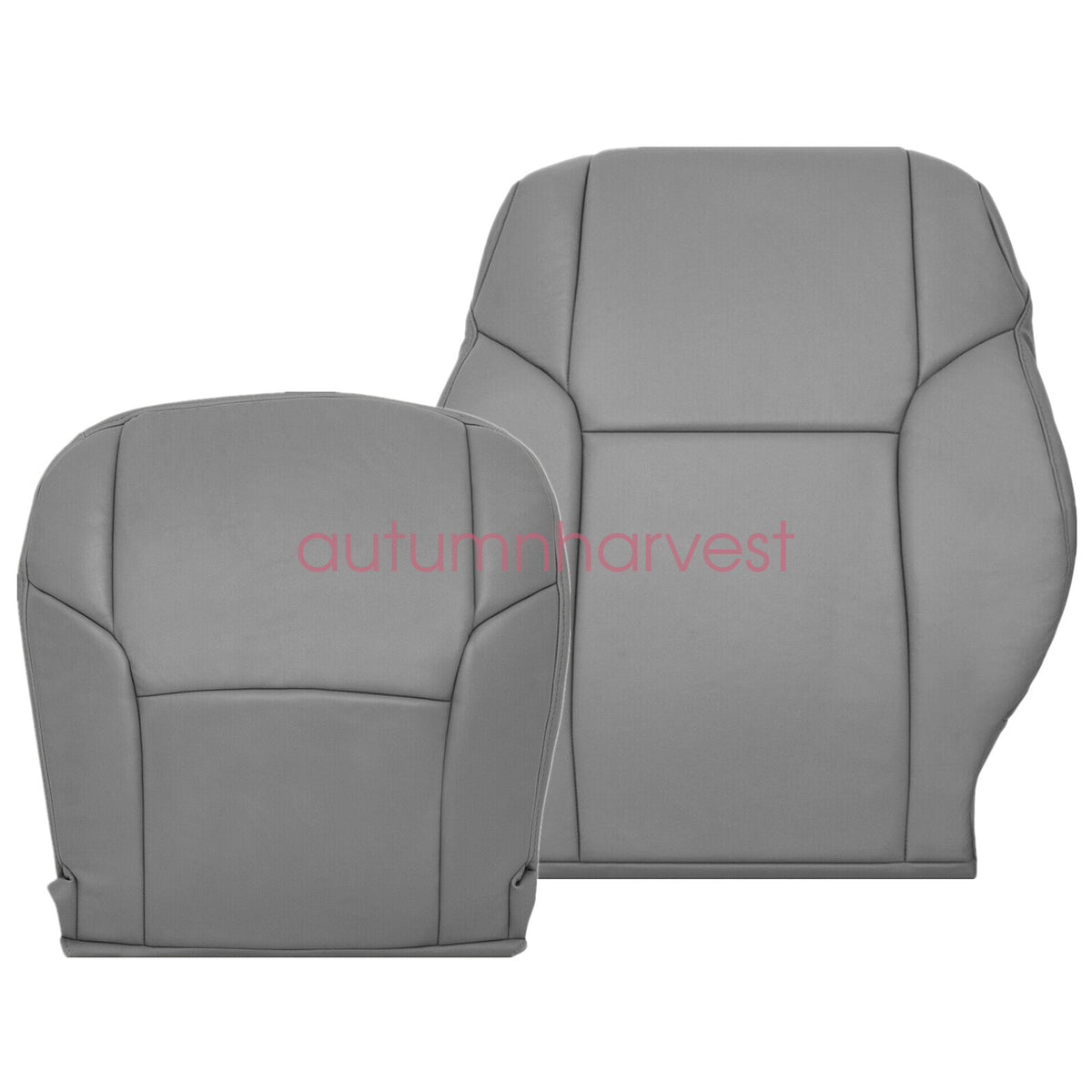 Fits 2003-2009 Toyota 4Runner Driver Bottom & Lean Back Leather Seat Cover Gray