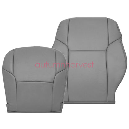 Fits 2003-2009 Toyota 4Runner Driver Bottom & Lean Back Leather Seat Cover Gray