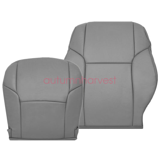 Fits 2003-2009 Toyota 4Runner Driver Bottom & Lean Back Leather Seat Cover Gray