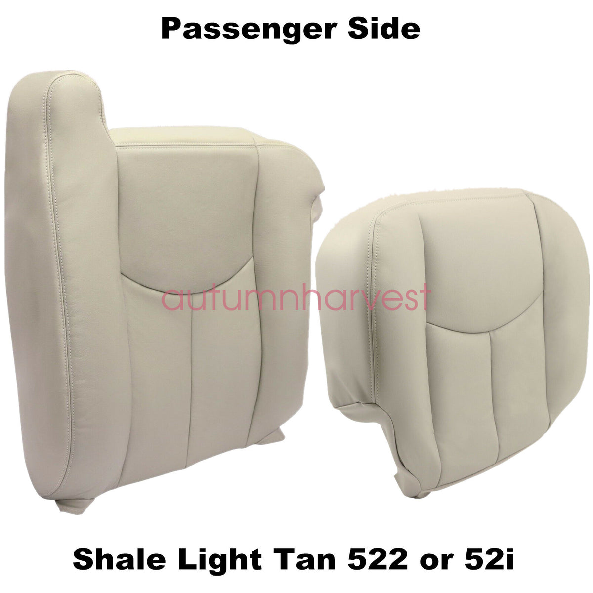 For 2003-2006 Chevy Tahoe Suburban Passenger Leather Seat Cover Light Tan 522