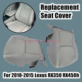 Driver & Passenger Perforated Bottom Seat Cover Gray For 2010-2015 Lexus RX350