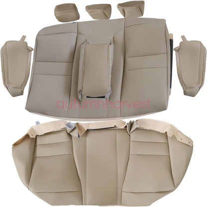 Fits 2008-2012 Honda Accord EX-L Rear Bench Top Bottom Headrest Seat Cover Tan