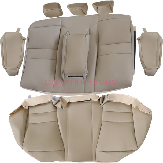 Fits 2008-2012 Honda Accord EX-L Rear Bench Top Bottom Headrest Seat Cover Tan