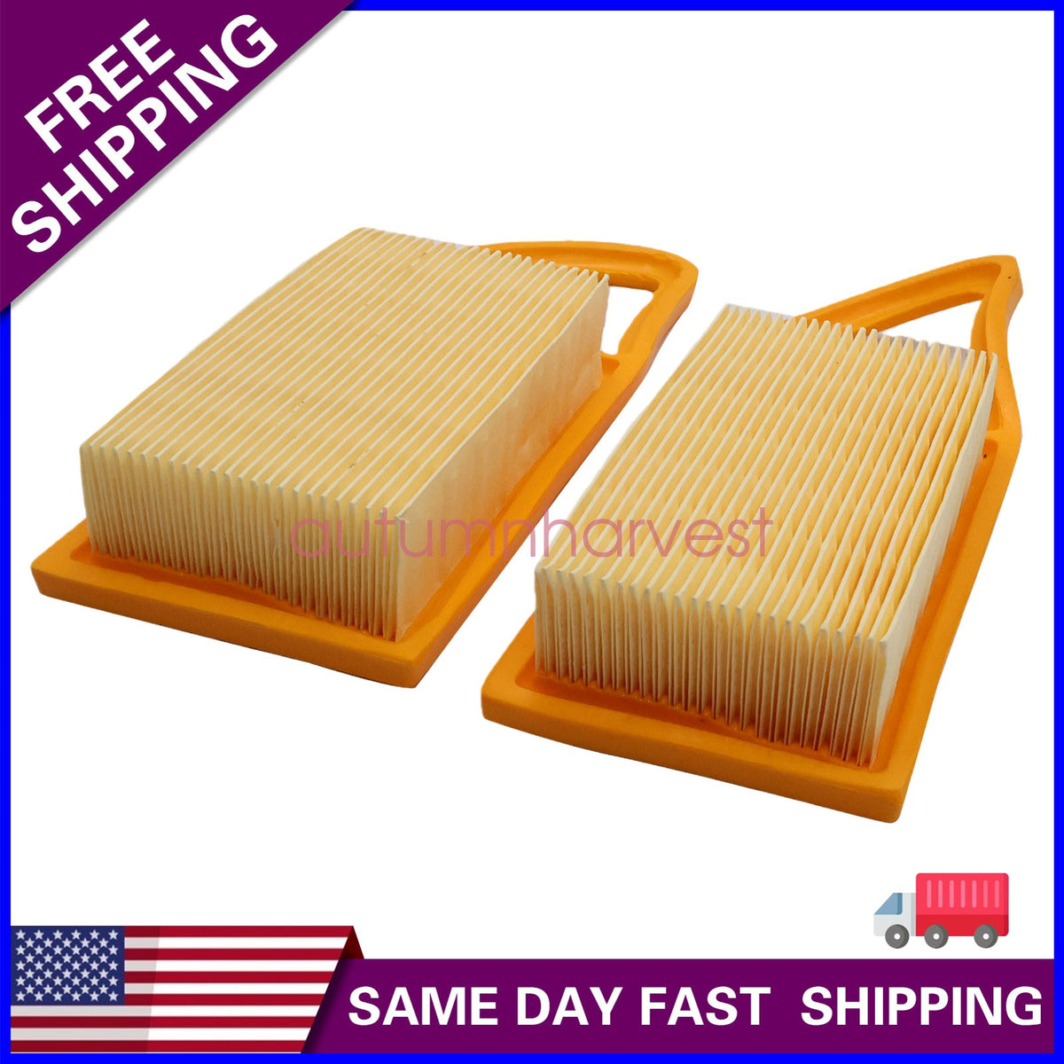 2x Air Filter For Stihl BR500 BR550 BR600 Backpack Blower 4282-141-0300 Orange