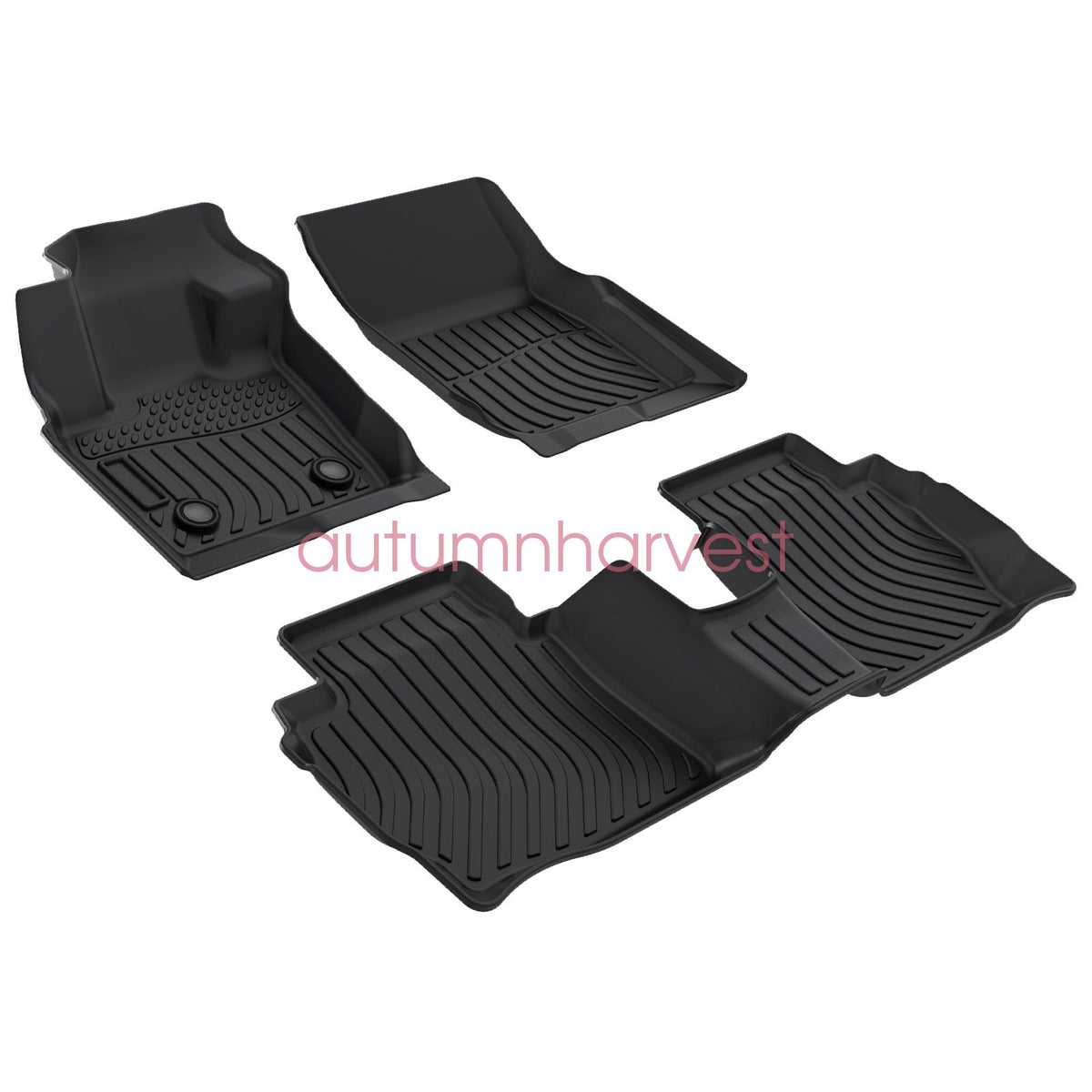 3x TPE Floor Mats Liner For 2013-2016 Ford Fusion Lincoln MKZ All Weather Black