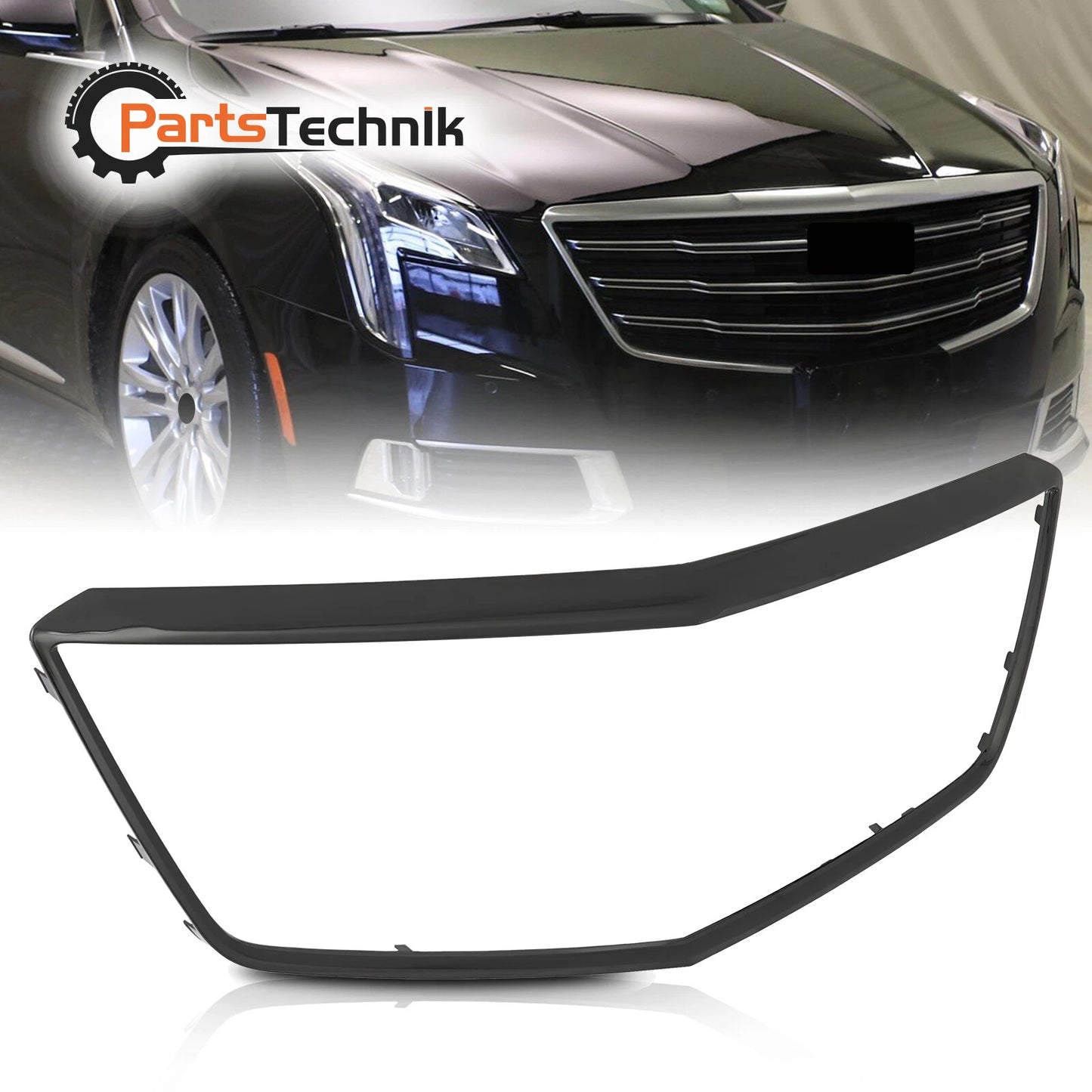 Front Grille Surround Frame Molding Trim For Cadillac XT5 2017-2023 Gloss Black