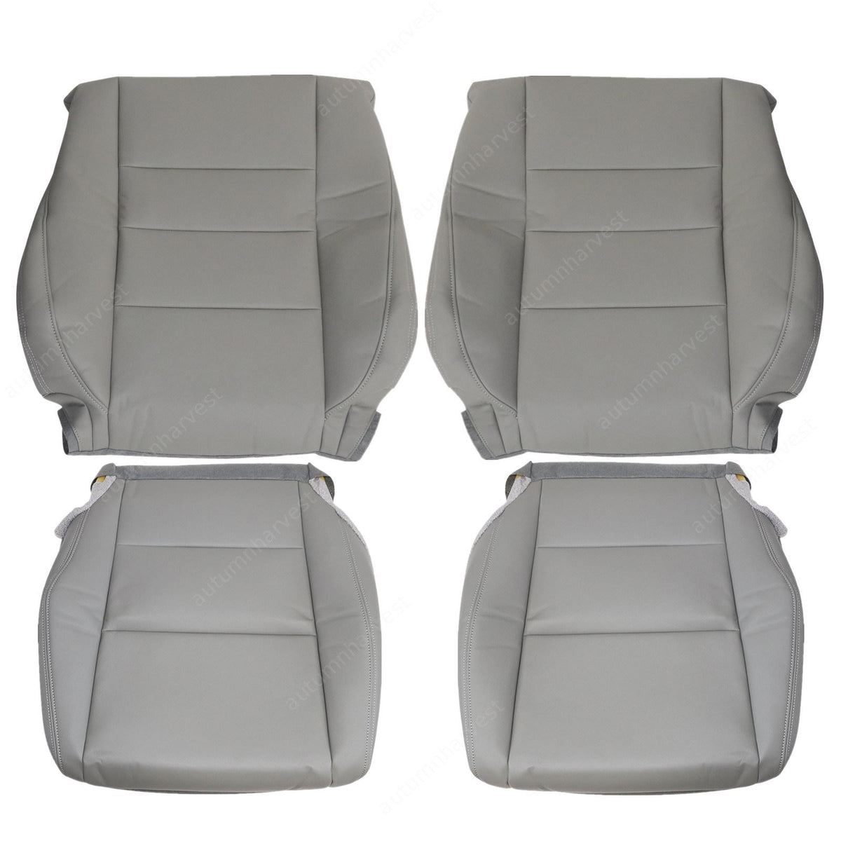 For 2008-2012 Honda Accord Driver & Passenger Bottom & Upper Seat Cover Gray