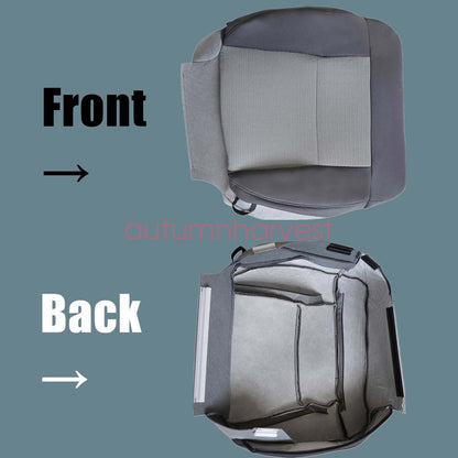 For 2004-08 Ford F150 Driver & Passenger Bottom Cloth Seat Cover Dark Gray FE ME